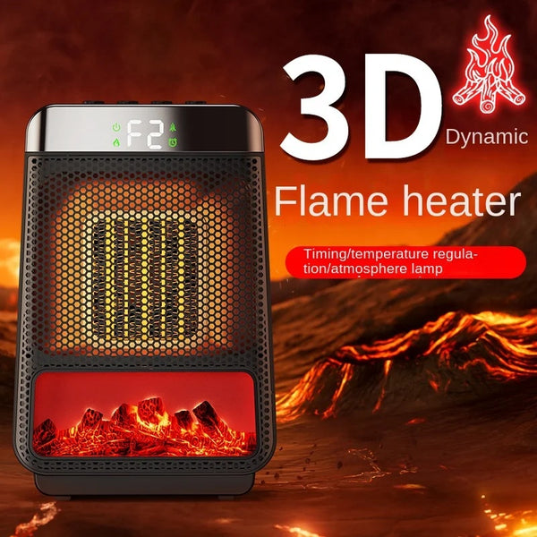 1500W 3D Flame Oscillating Space Heater