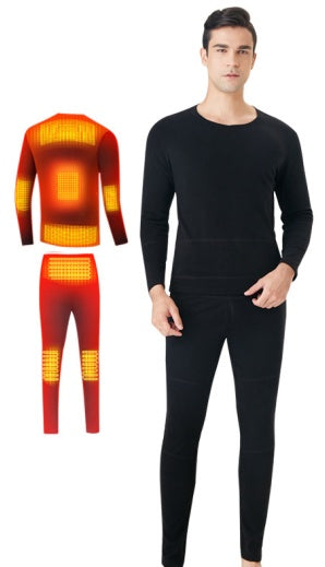 Electric heating thermal underwear suit men and women intelligent temperature control charging heating pants
