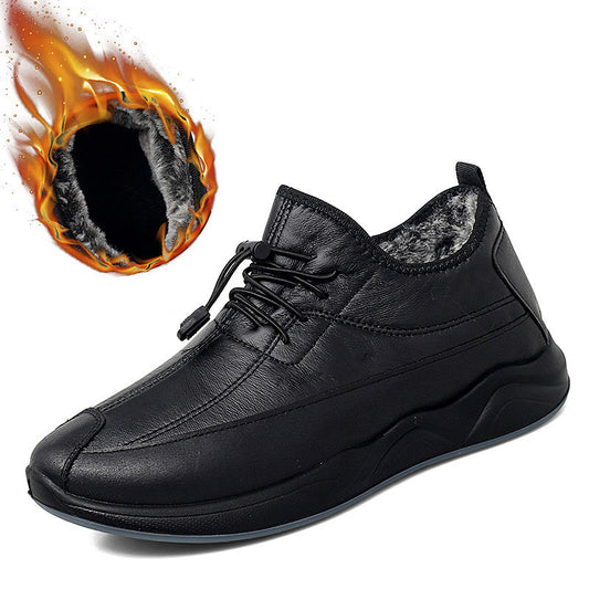 Plus Velvet Casual Men's Shoes Fashion Warm And Durable Shoes For The Elderly
