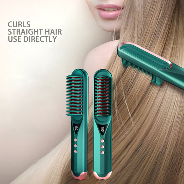 Heated Beard & Hair Straightener Brush
