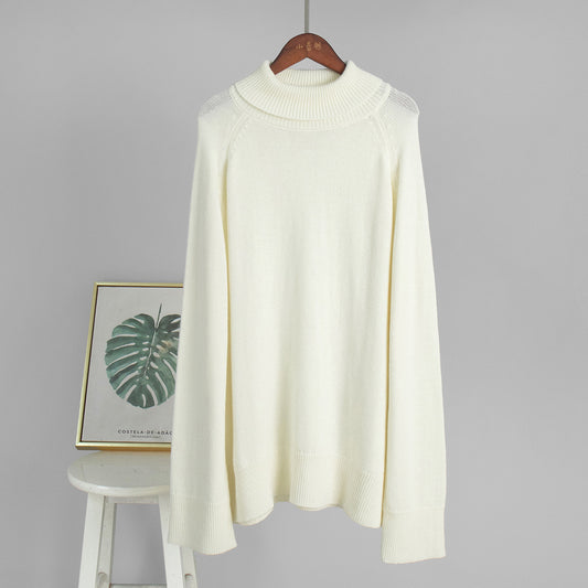Loose Pullover Thermal Knitting Sweater For Women