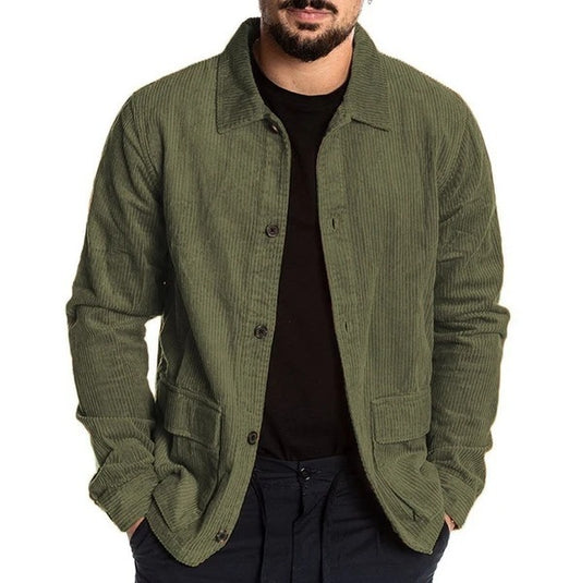 Corduroy solid color coat