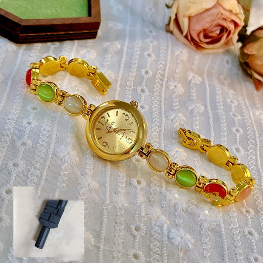 Mid-Ancient Light Luxury Women's Bracelet Watch – Alloy Bracelet Timepiece