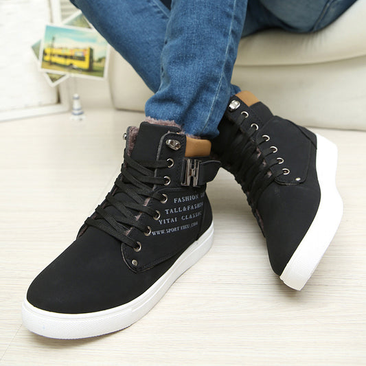 New High Top Canvas Casual Shoes Men