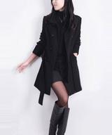 Slim woolen coat women's clothing