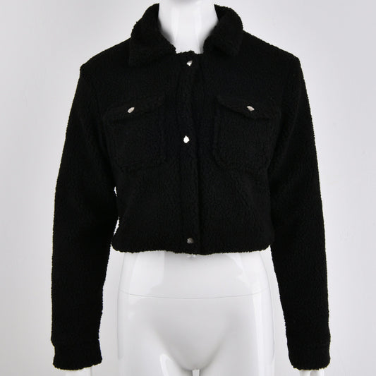 Lapel long sleeve sweater