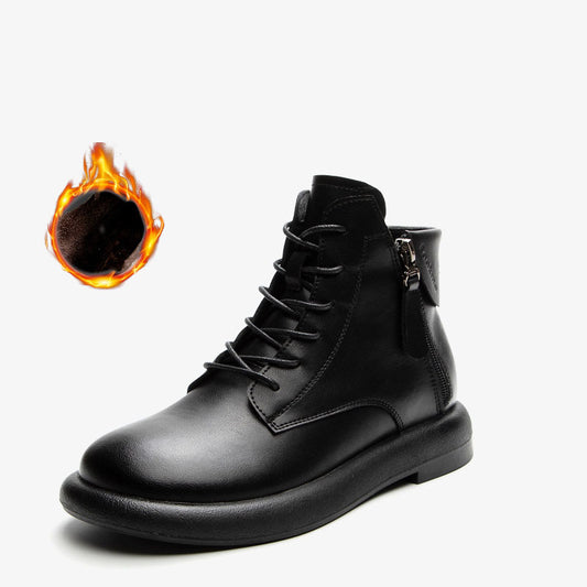 Women's Winter New Fleece-lined Warm Flat Bottom Short Boots