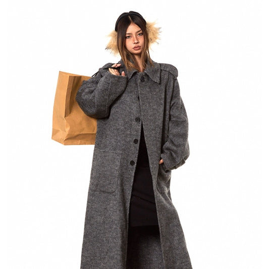 High-support Wool Handmade Double-faced Woolen Goods Long Autumn And Winter High-grade Overcoat Coat