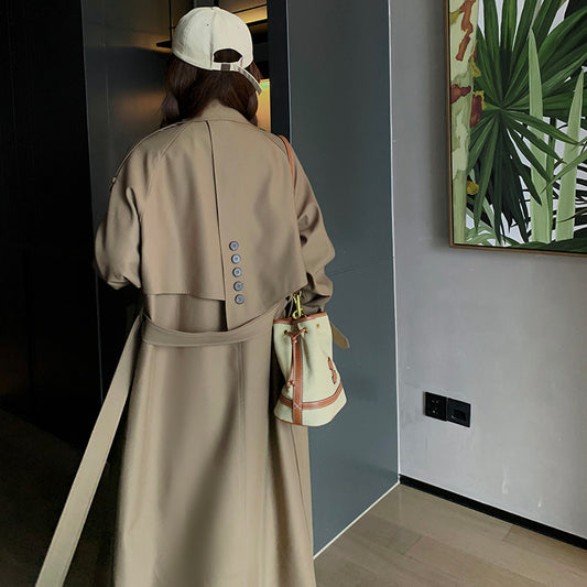 Spring And Autumn Long Sleeve Trench Coat Women