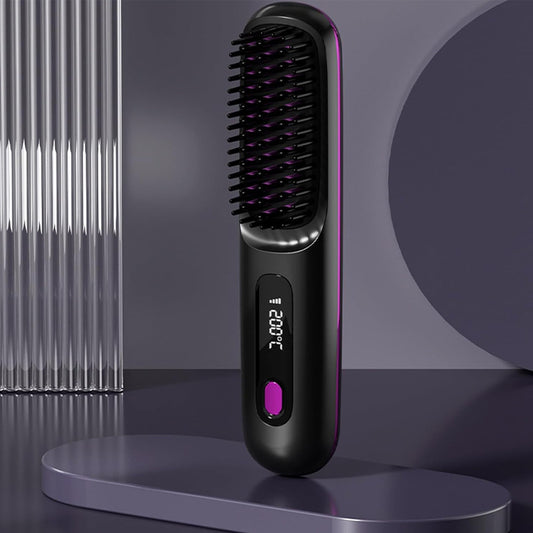 S7 Portable Cordless Hair Straightening Brush With LED Display