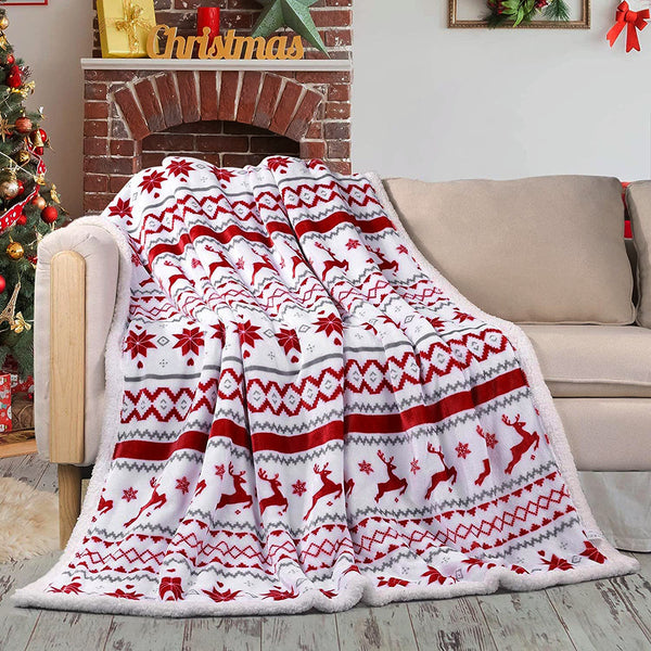 Double Layer Flannel Christmas Blanket