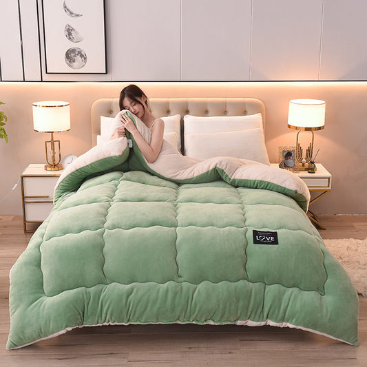 Thick Lambskin Winter Duvet Insert Double-sided Velvet Lambswool Warm Quilt