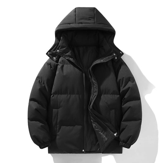 Coat Down Puffer Cotton Short Fake Two-piece Hooded Couple Wear Thickened