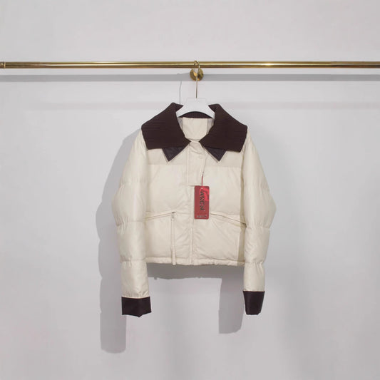 Short Down Jacket Female Winter Knitting