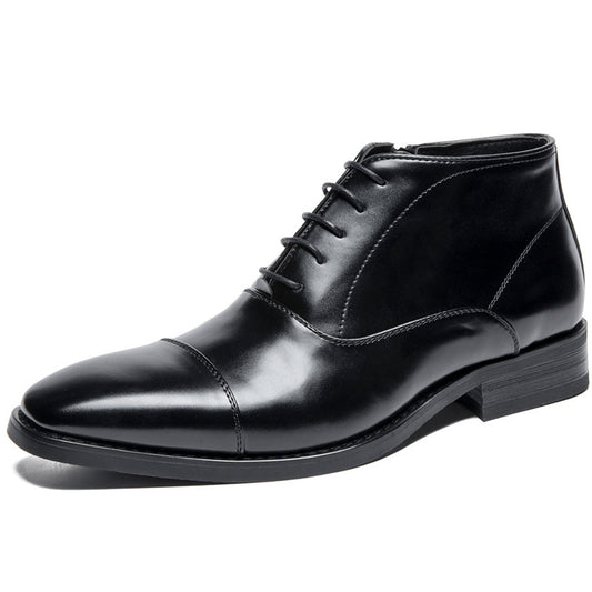 Low-top Japanese Business Formal Leather Boots Men's Fashion Shoes