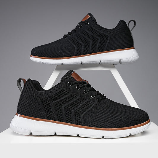 Fashion Lace-up Mesh Sneakers Casual Flying Woven Walking Sports Shoes For Men