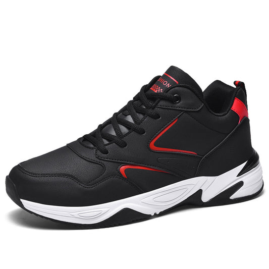 Male Leather Waterproof Running Travel Shoes