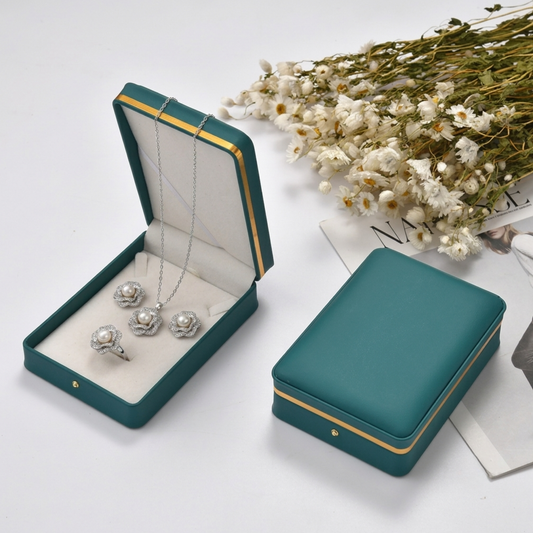 Real pearl silver rose necklace, earrings and ring set