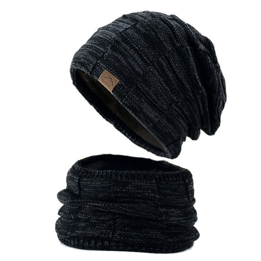 Two-piece Knitted Woolen Hat And Scarf For Lovers