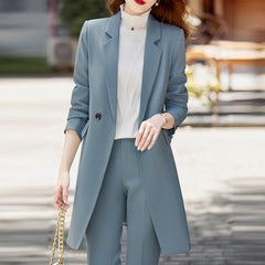 Casual Professional Suit Khaki Trench Coat