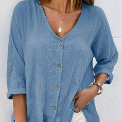 Women's Button Down T Shirts Short Sleeve V Neck Tops Casual Summer Ladies Tees