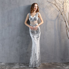 New Geometric Perspective Wedding Evening Dress Bridesmaid Dress