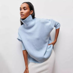 Winter Turtleneck Sweater Ins Solid Color Long Sleeve Pullover Top Women's Clothing