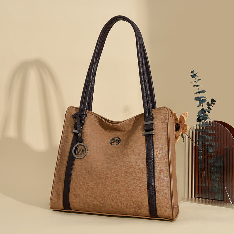 Women's genuine leather large capacity tote bag - view 6