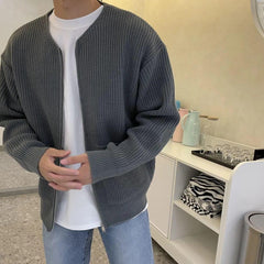 Men's Sweater Jacket with a Zipper