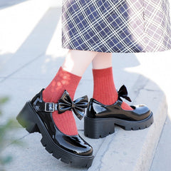 Women's Thick Sole Vintage College Mary Jane Shoes