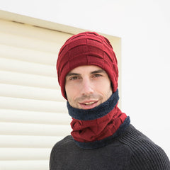 Hat Scarf Gloves Three-piece Suit Plus Velvet Knitted Outdoor Warmth
