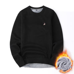 Sweater Men Autumn And Winter Plus Velvet Thickening Base