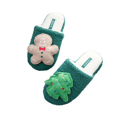 Autumn And Winter  Soft Christmas Warm Home Slippers