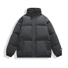 Winter Minimalist Casual Versatile Cotton Coat Men's Warm Puffer Jacket