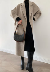 Atmospheric Long Double-sided Wool Coat