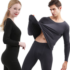 Women's Thin Slim Double-sided Plush Brushed Men's Thermal Underwear