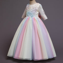 Summer New Girls' Wedding Dress Long