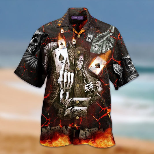 Casual Short Sleeve Loose Shirt 3D Printed Cardigan