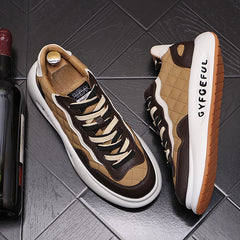 Sports Casual Color Blocking Printing Thick Soled Shoes