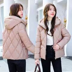 Cotton Coat Rhombus Thickened Cotton Coat Fleece-lined Cotton Coat Puffer Jacket