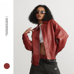 Leather Jacket Men And Women Leather Coat