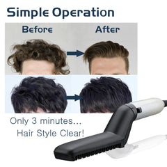 Electric Hair Straightener Brush,Men Quick Beard Straightener Styler Comb
