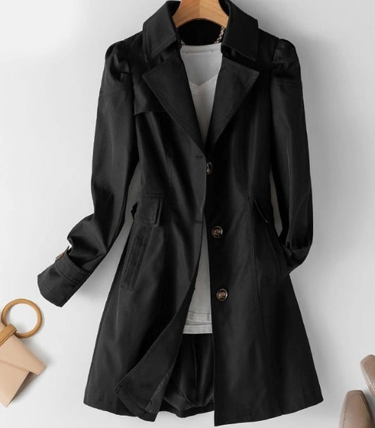 Trench coat women's spring and autumn coat Korean style slim long