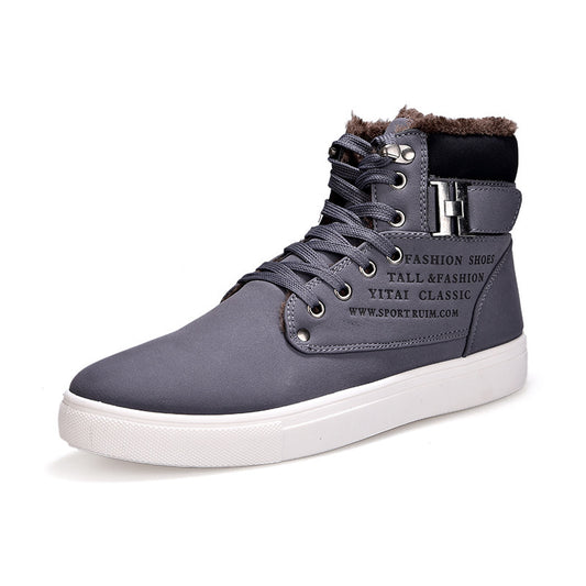 New High Top Canvas Casual Shoes Men