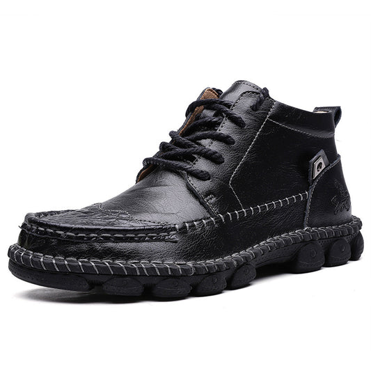 Large high top leather European and American men's Boots