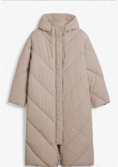 Solid Color Hooded Cotton Jacket Long Sleeve Zipper Coat For Women