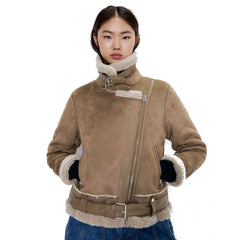 Lamb fur coat