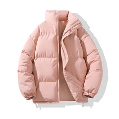 Cotton-padded Coat Stand Collar Cotton-padded Puffer Jacket Couple Wear Warm