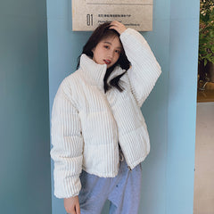 Loose corduroy padded jacket