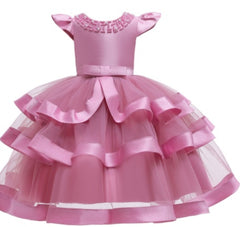 Children's Sequin Embroidered Evening Dresses Girls Princess